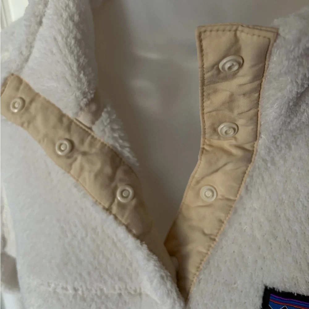Patagonia Sweater Fleece Women’s Re-Tool Snap-T Pullover size Small Ivory - Picture 8 of 13